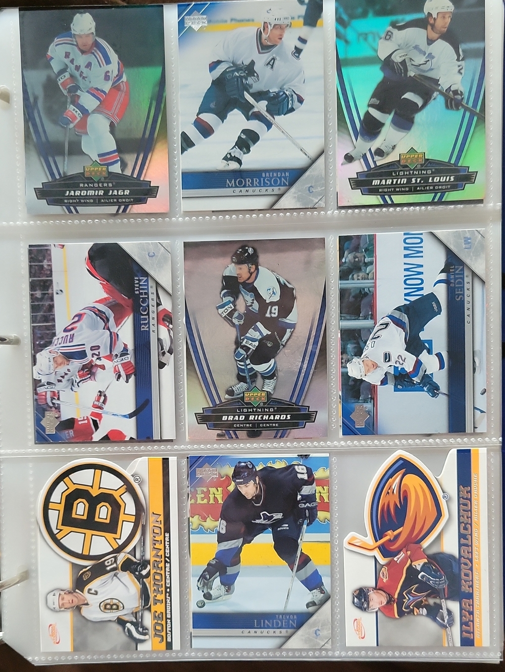 Hockey Card Collection Sheet - Multiple Team Cards